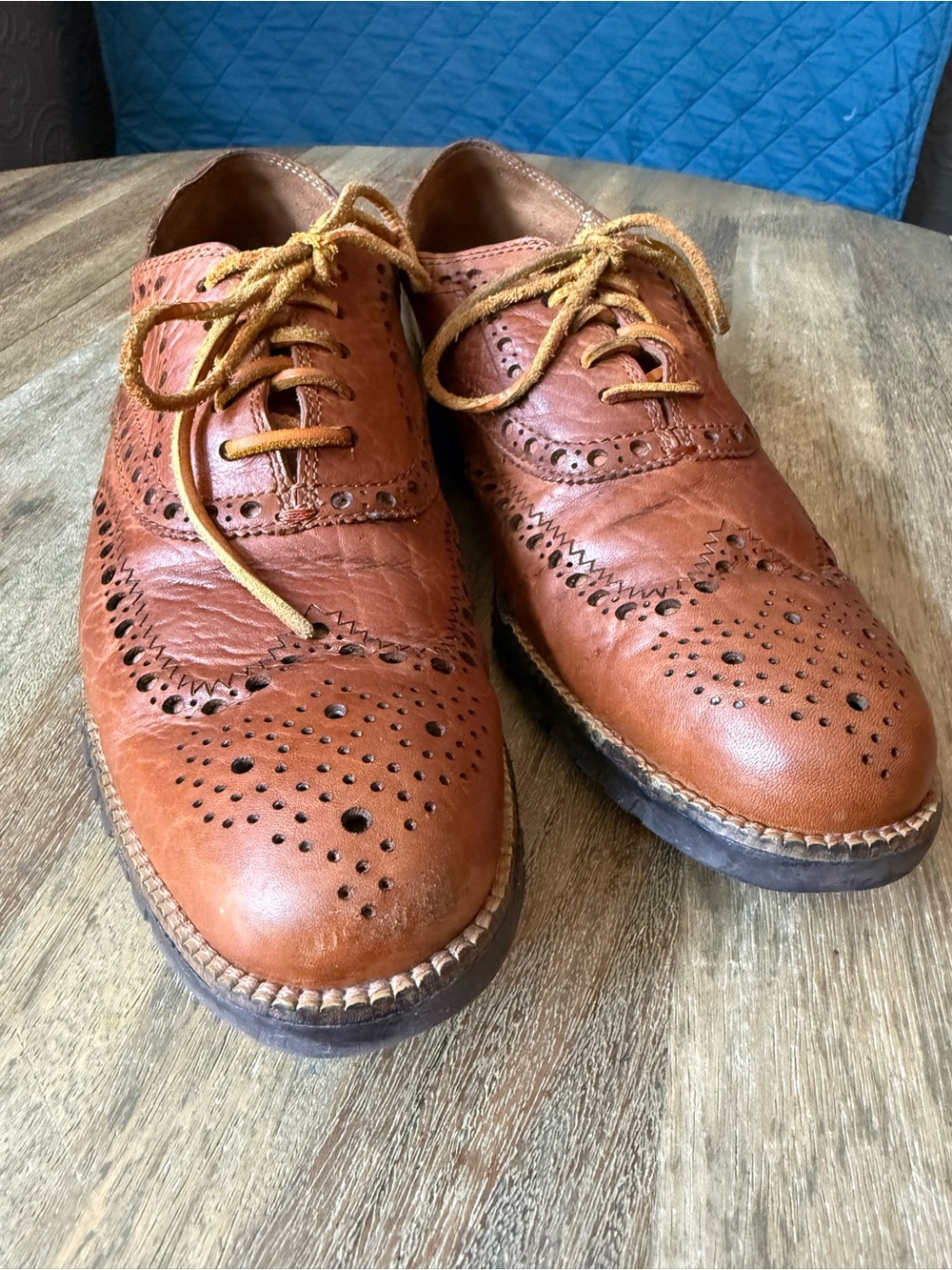 Cole Haan ZERØGRAND Wingtip Oxfords - British Tan Leather - Men's [9M]